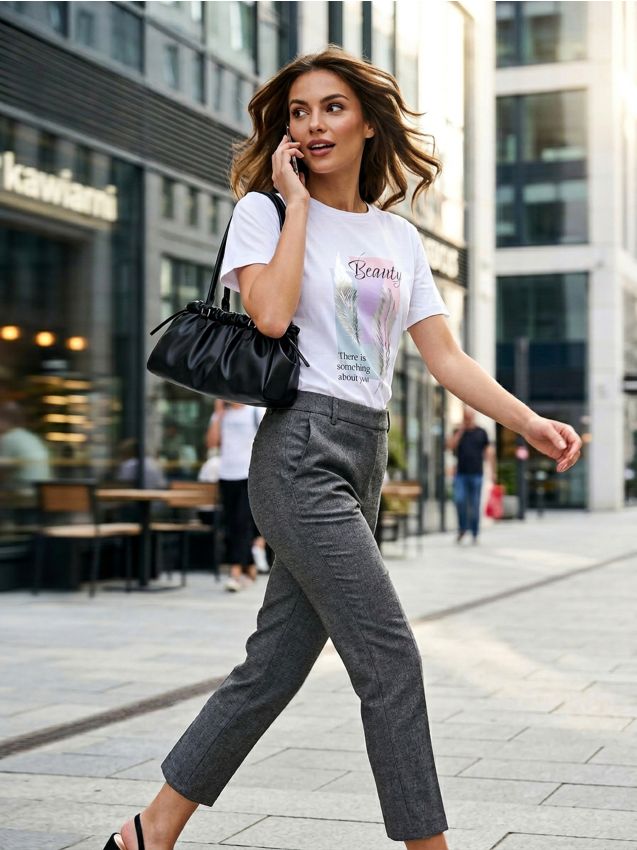 Sinsay - Tricou cu imprimeu - alb