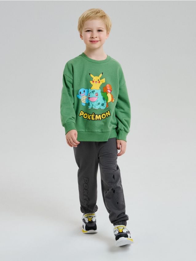 Sinsay - Spodnie dresowe Pokémon - brązowy