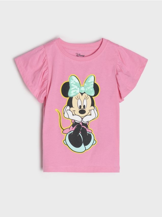 Sinsay - Tričko Minnie Mouse - begóniová