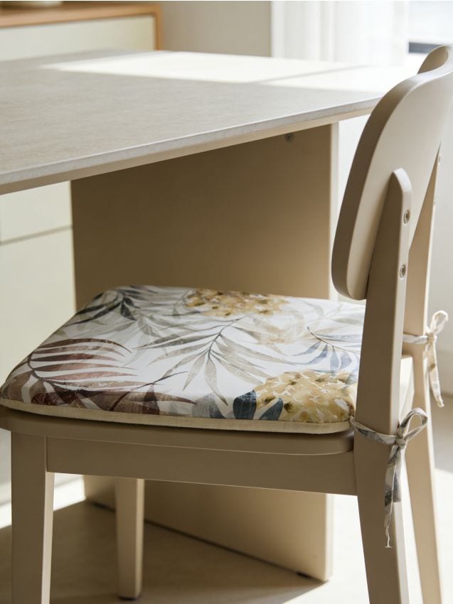 Sinsay - Perna pentru scaun cu motiv floral - galben-muștar