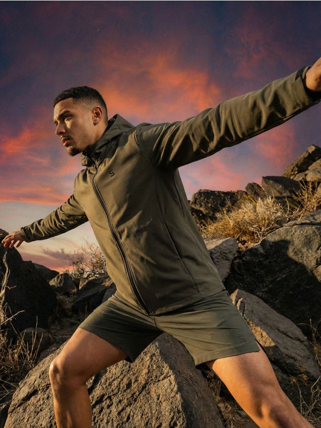 Sinsay - Pantaloni scurți sport - verde-închis