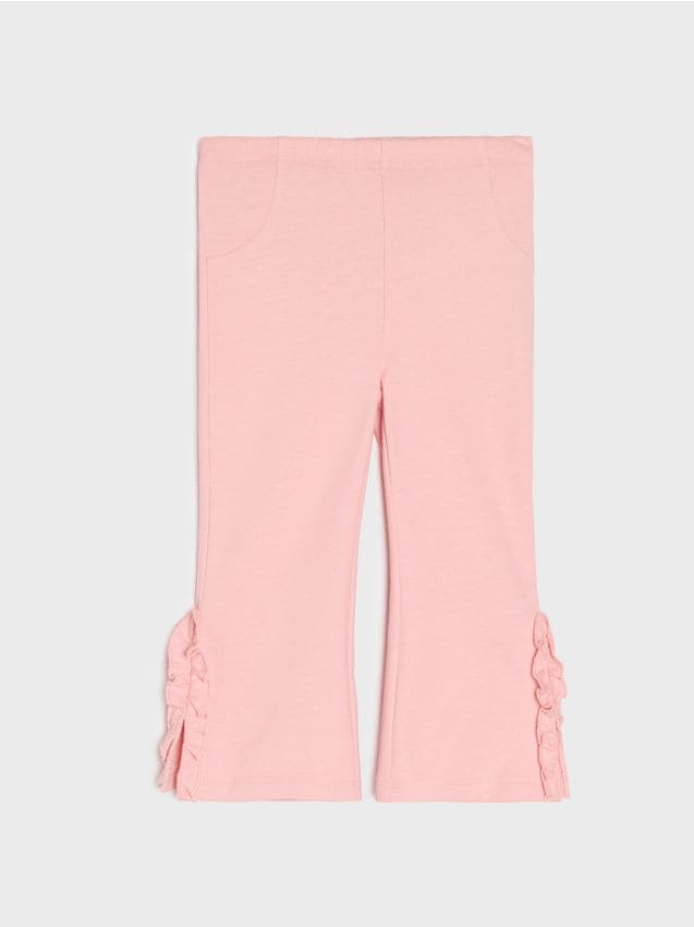 Sinsay - Spodnie z rozcięciami przy nogawkach - różowy