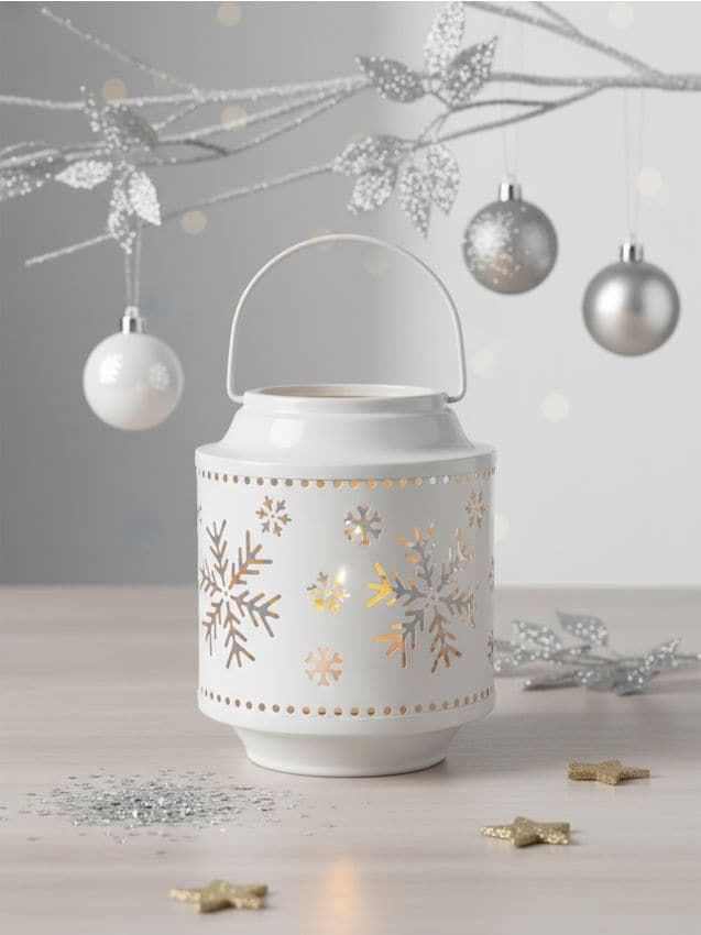 Sinsay - Svietnik s vianočným motívom - biela