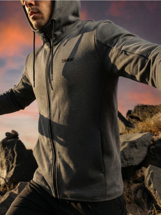 Sinsay - Hanorac cu glugă și fermoar - verde-închis