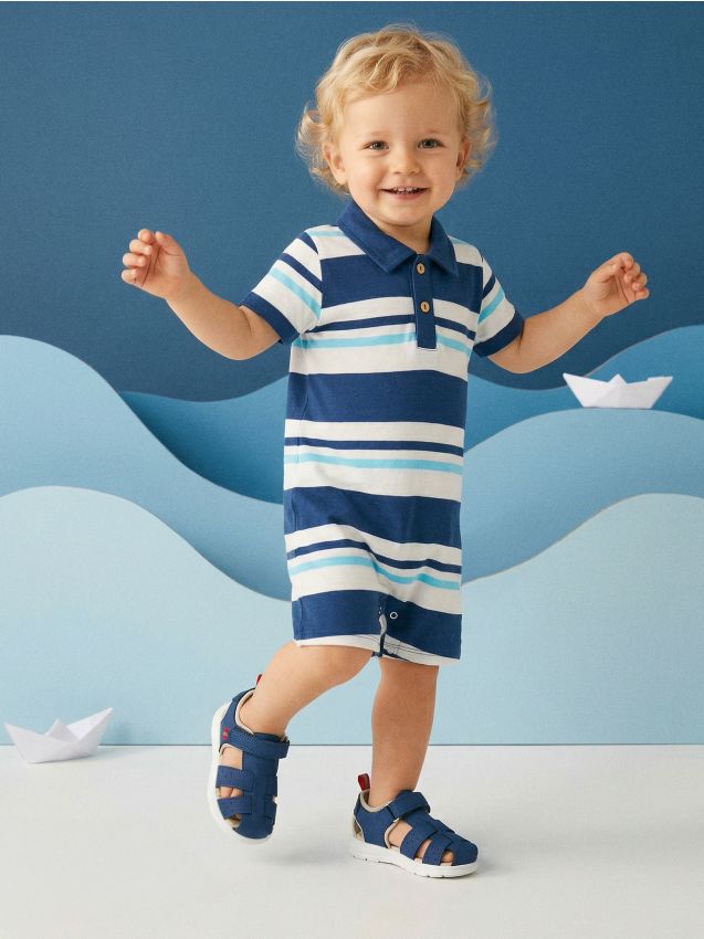 Sinsay - Sandale cu elemente reflectorizante - mid blue