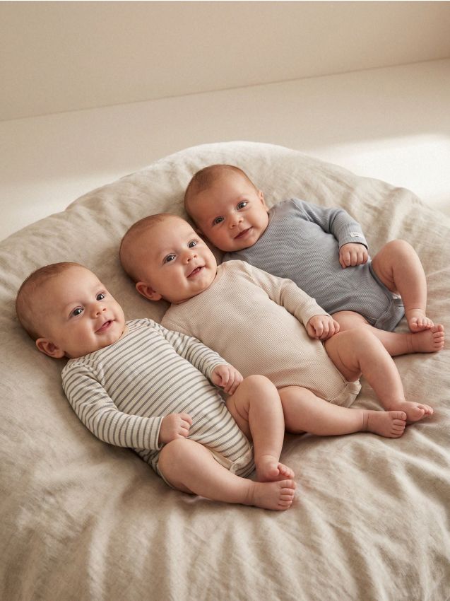Sinsay - Body din bumbac din poliester ripsat 3 pack - gri deschis