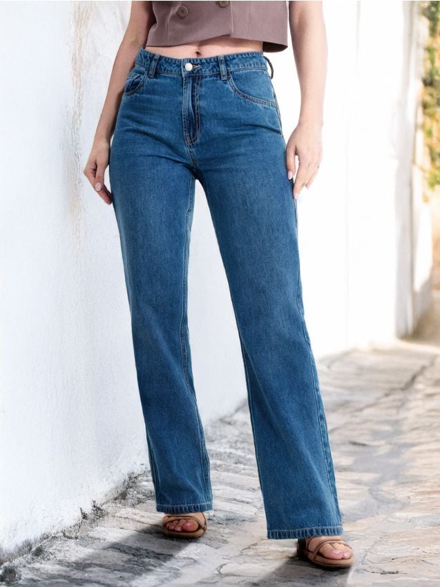 Sinsay - Blugi drepți - albastru