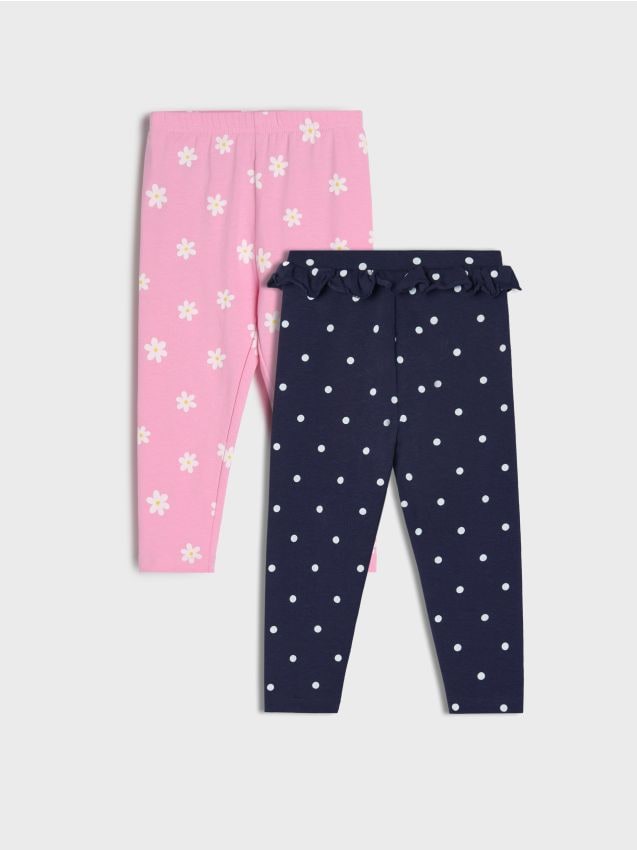 Sinsay - Set 2 colanți din bumbac - roz