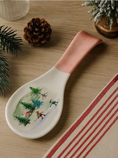 Kanáltartó téli táj motívummal