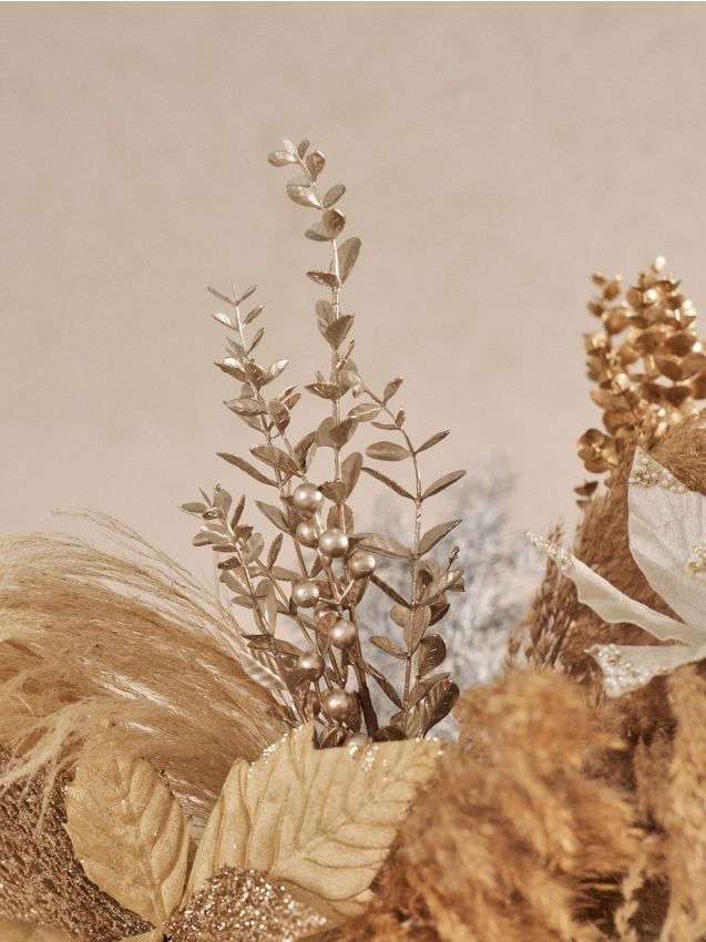 Sinsay - Vianočná dekoratívna vetvička so zlatým zakončením - zlatá
