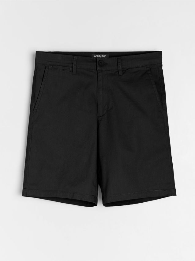 Sinsay - Pantaloni scurți chino - negru