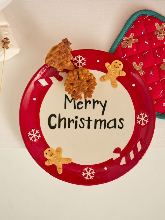 Sinsay - Vianočný podnos s nápisom „Merry Christmas“ - viacfarebná