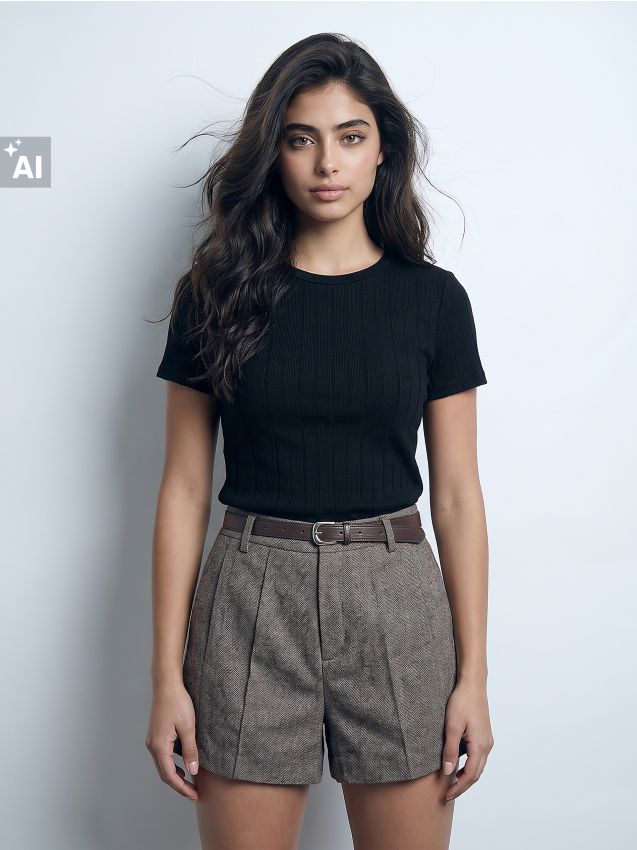 Sinsay - Tricou striat cu vâscoză - negru