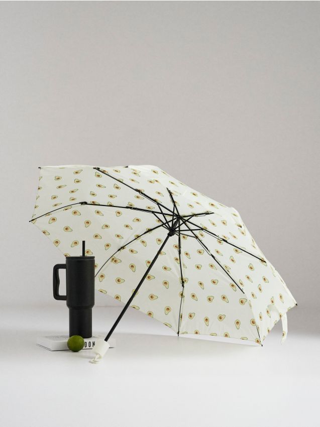 Sinsay - Umbrelă cu motiv de avocado - verde