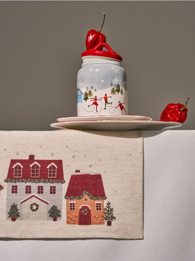 Sinsay - Vianočná nádoba na potraviny s vekom - červená