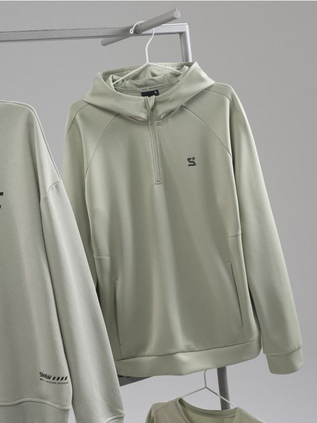 Sinsay - Jerseu sport cu glugă SNSY PERFORMANCE - verde-pal