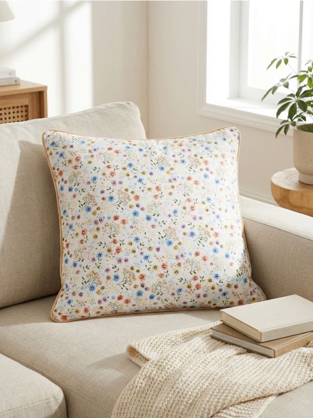 Sinsay - Față de pernă cu motiv floral - multicolor