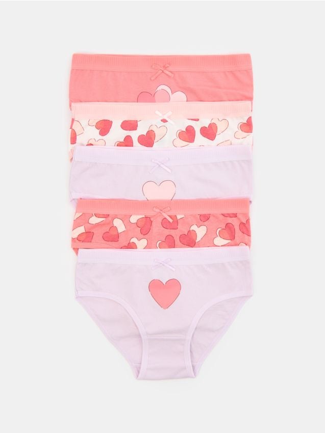 Sinsay - Majtki Classic 5 pack - różowy