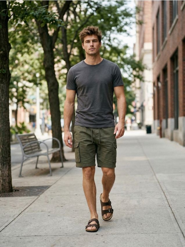 Sinsay - Szorty cargo - khaki