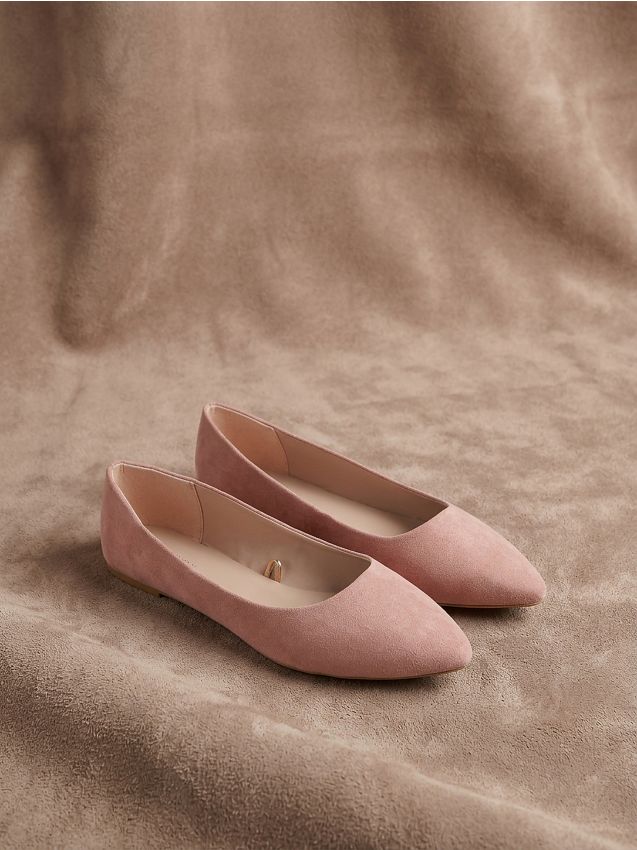 Sinsay - Balerini din imitație de piele întoarsă - mov