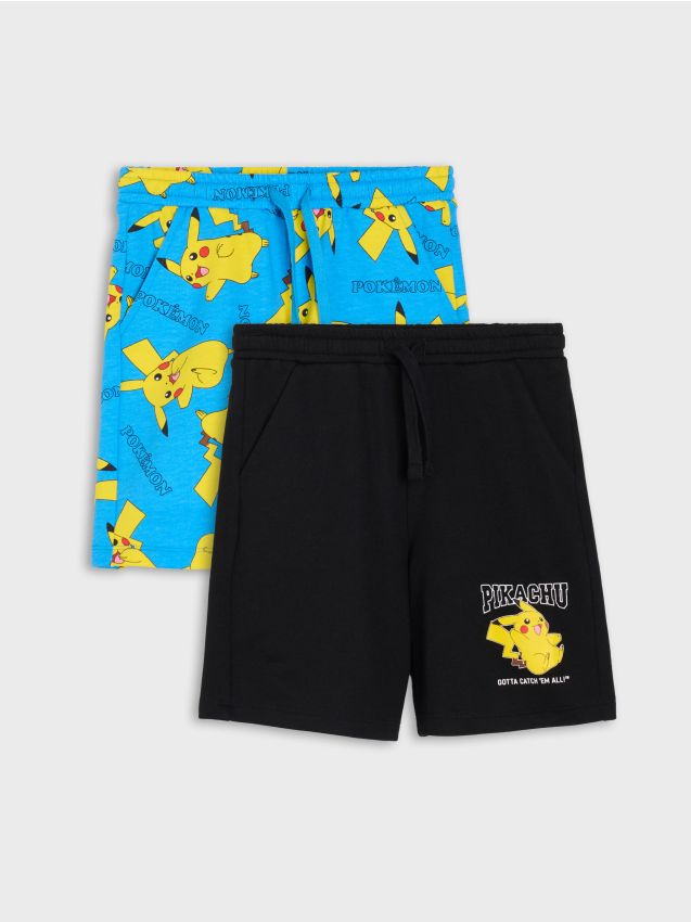 Sinsay - Pantaloni scurți cu bumbac 2 bucăți Pokémon - multicolor