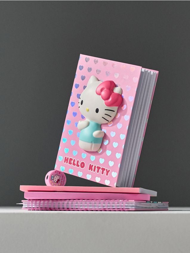Quaderno con copertina 3D Hello Kitty - rosa