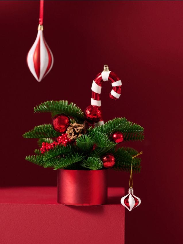 Sinsay - Ozdobná umelá rastlina - červená