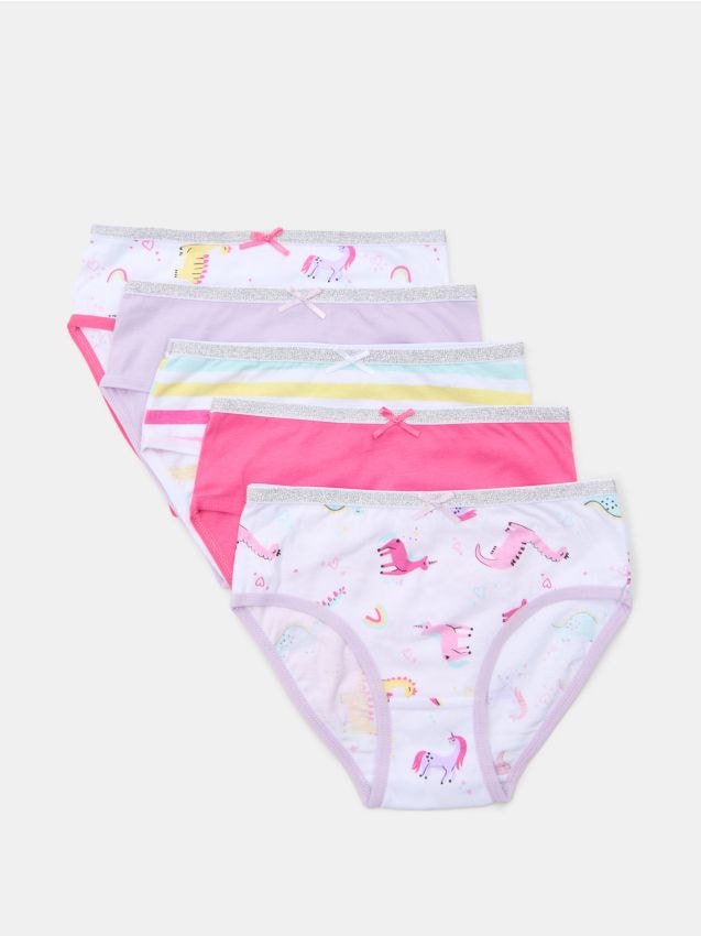 Sinsay - Bawełniane majtki 5 pack - wielobarwny