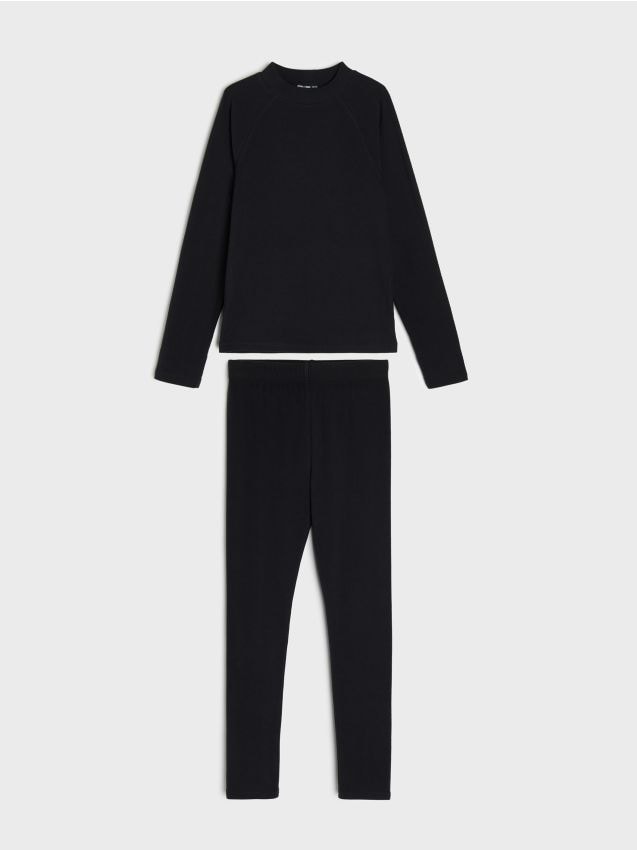 Sinsay - Set sport: tricou și pantaloni - negru