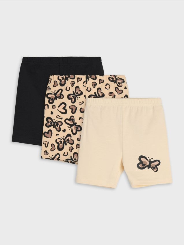 Sinsay - Leggings scurți 3 pack - cafeniu