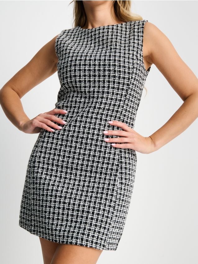 Sinsay - Sukienka w pepitkę - wielobarwny