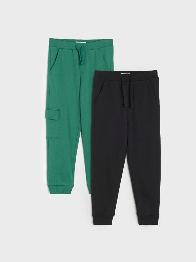 Sinsay - Pantaloni de trening 2 pack - verde