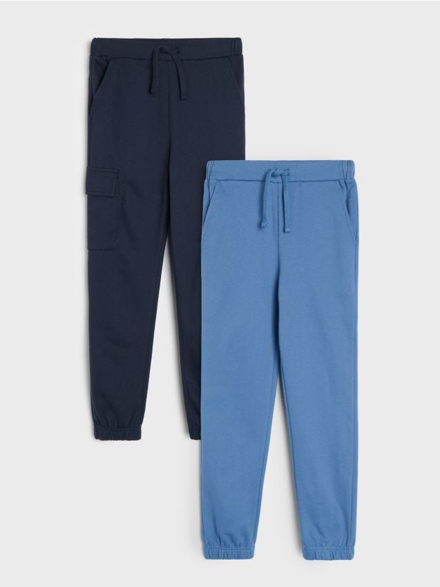 Sinsay - Spodnie jogger 2 pack - granatowy