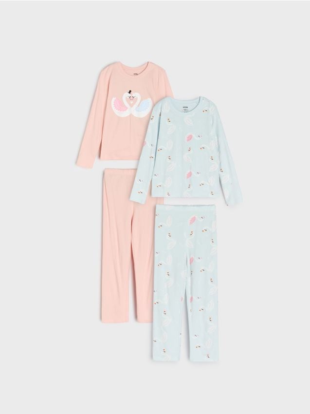 Sinsay - Dvojdielne pyžamy – balenie 2 kusy - pastelová ružová