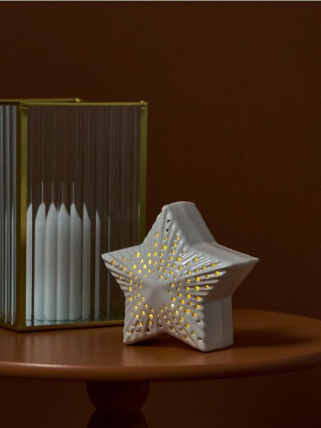 Sinsay - Vianočná LED lampa v tvare hviezdy - biela