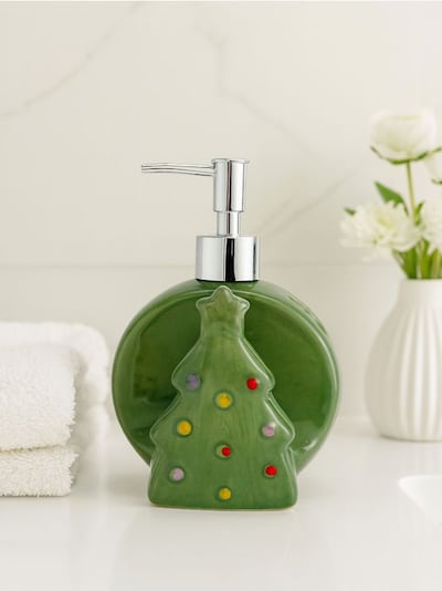 Seifenspender mit Weihnachtsmotiv