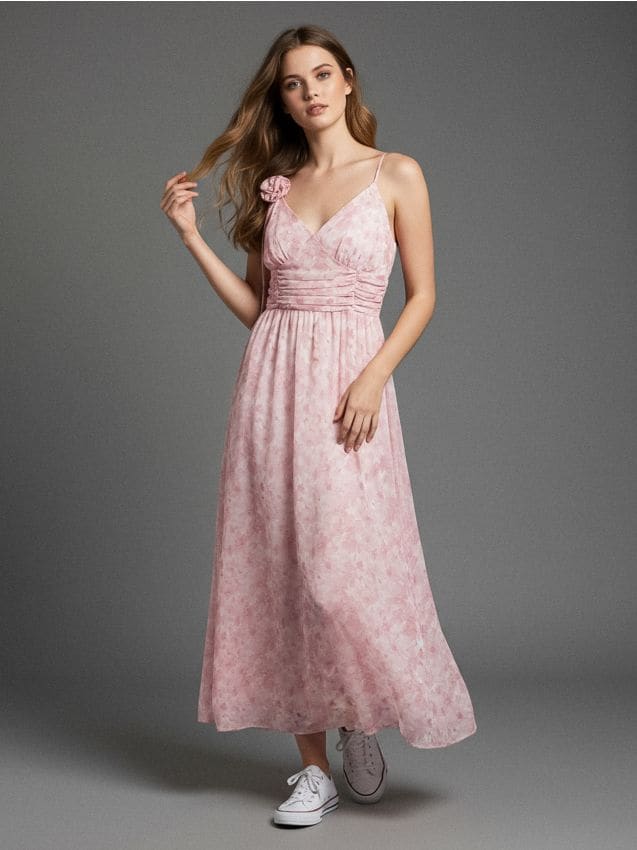 Sinsay Sinsay - Midi φλοράλ φόρεμα - πολυχρωμο