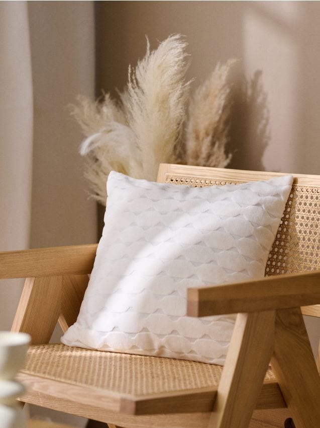 Sinsay - Față de pernă cu model embosat - crem