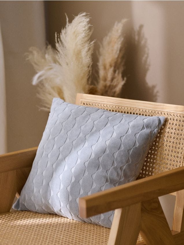 Sinsay - Față de pernă cu model embosat - gri deschis