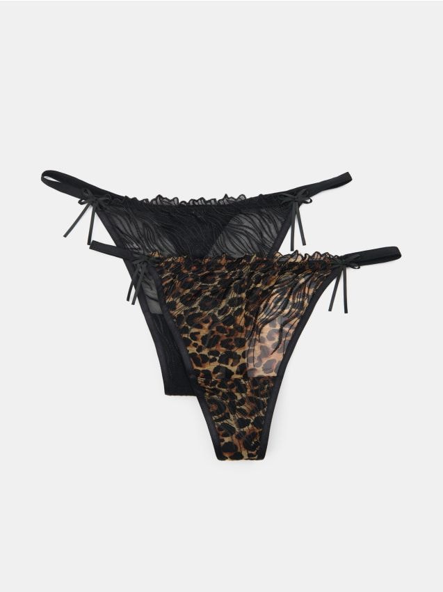 Sinsay - Tanga din plasă 2 seturi - multicolor