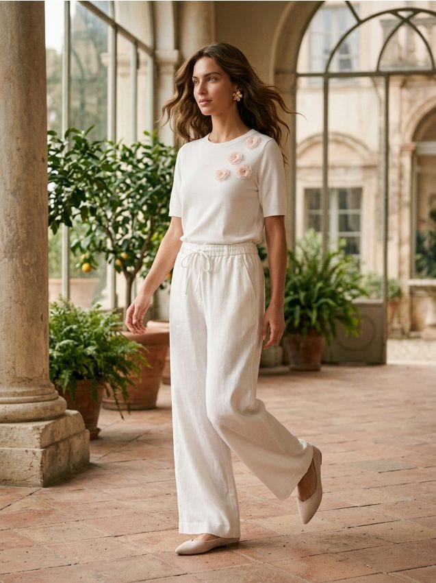 Sinsay - Pulover din viscoză cu aplicații 3D - crem