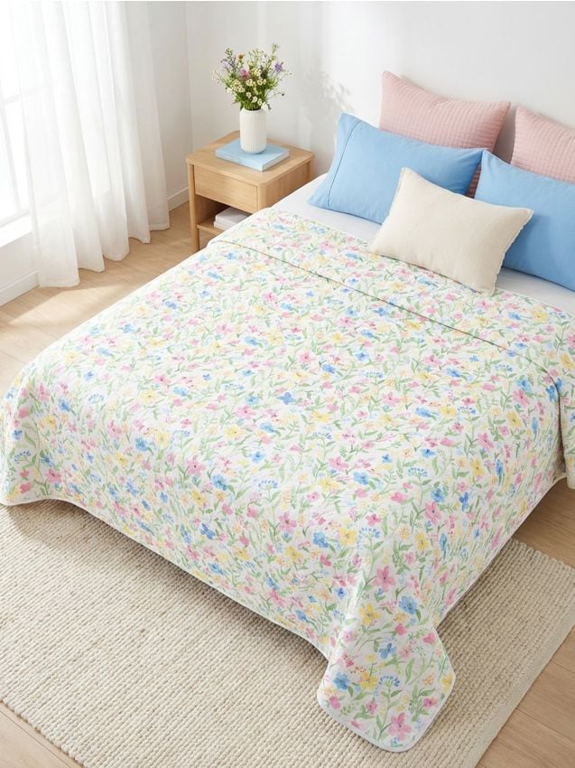 Sinsay - Cuvertură de pat cu model floral - multicolor