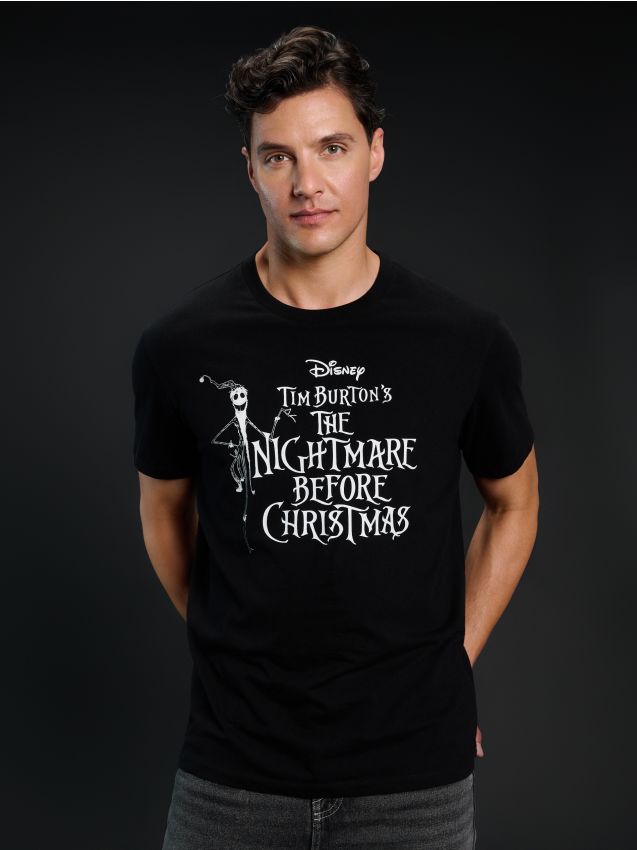 Sinsay - Tričko s potlačou Nightmare Before Christmas - čierna