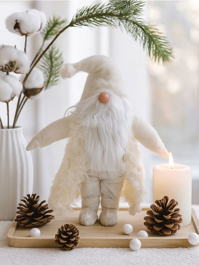 Sinsay - Vianočná dekorácia v tvare škriatka - biela