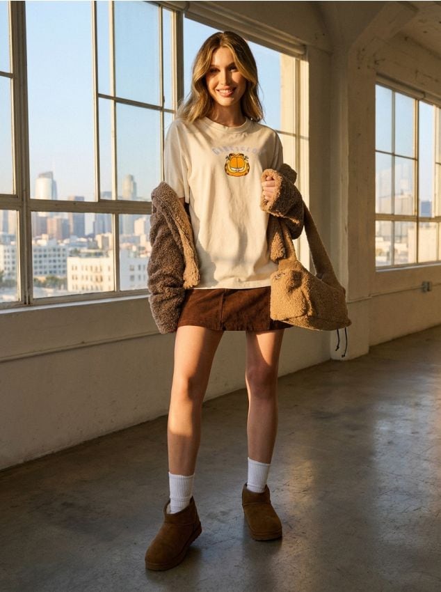 Sinsay - Tricou din bumbac cu imprimeu Garfield - crem