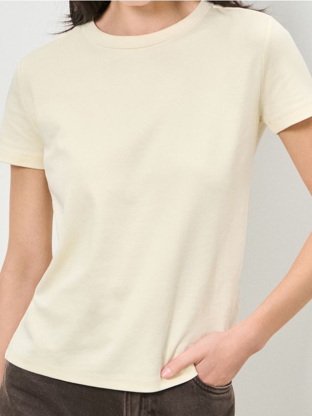 Sinsay - Bavlnené tričko - telová