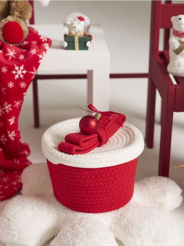 Sinsay - Úložný kôš s vekom - červená