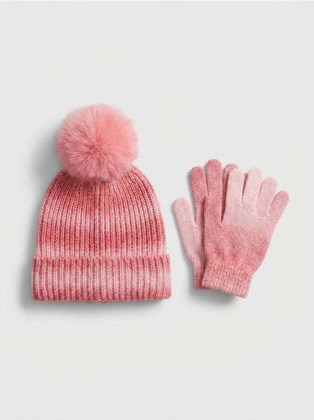 Sinsay - Set cu mănuși și căciulă - multicolor