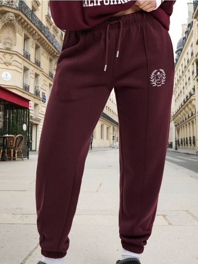 Sinsay - Joggery - burgundská červená