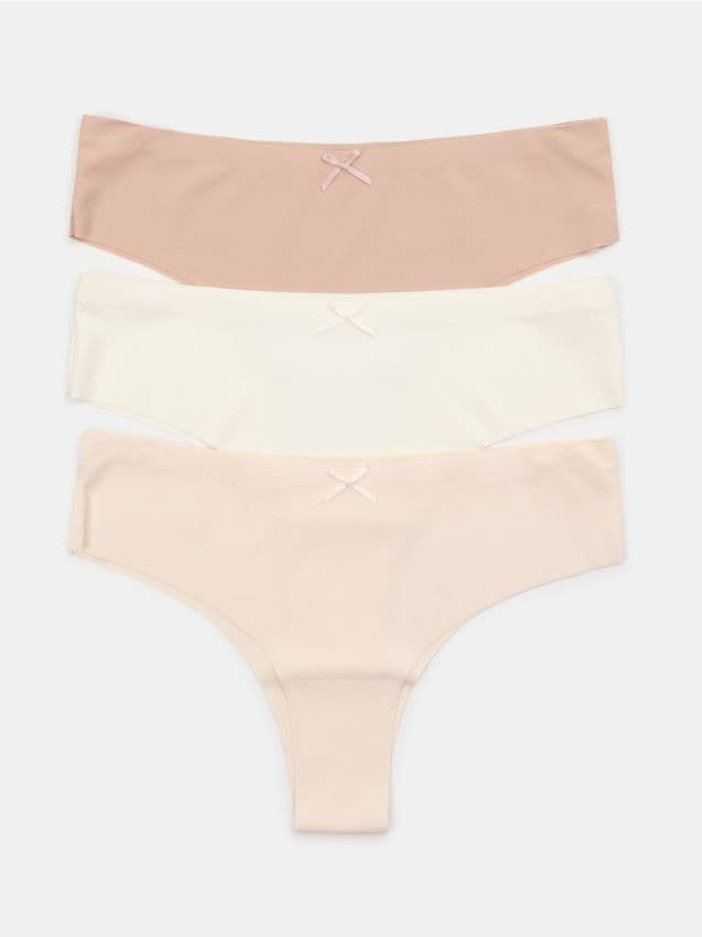 Sinsay - Chiloți brazilieni tăiați cu laser 3 pachete - multicolor